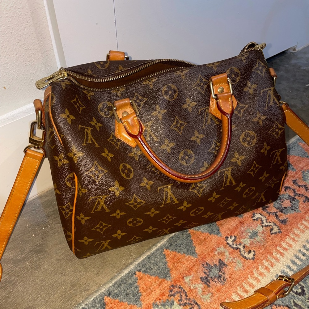 Louis Vuitton Speedy 30 monogram Bandouliere Crossbody purse bag! 100% authentic
